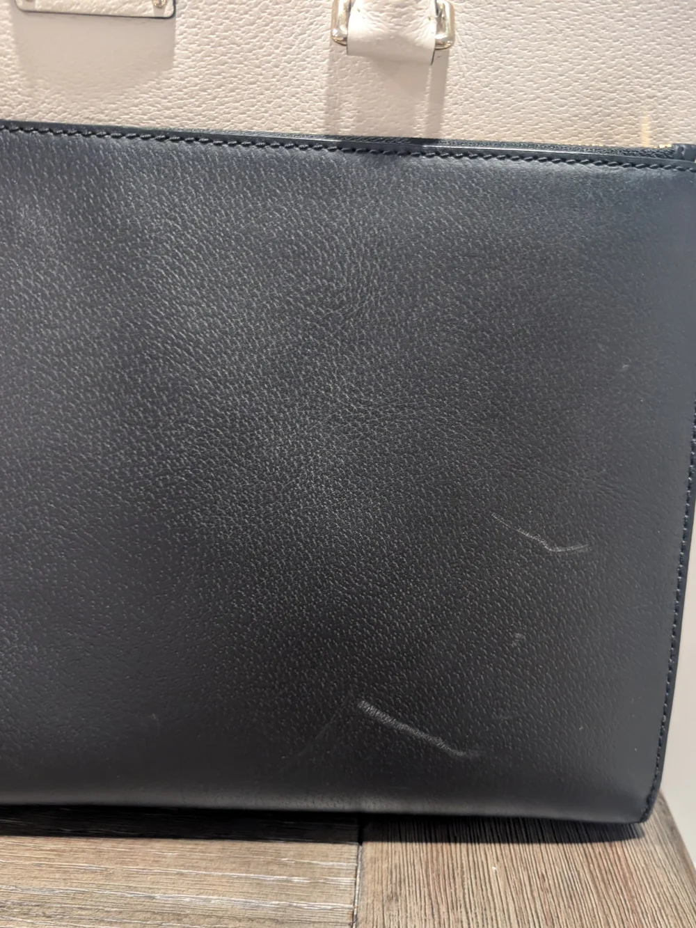 kate spade Black and Cream Two-Tone Leather Bag Very Gently Used